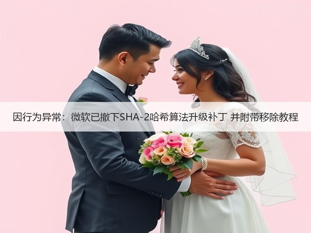 因行为异常：微软已撤下SHA-2哈希算法升级补丁 并附带移除教程(图3)