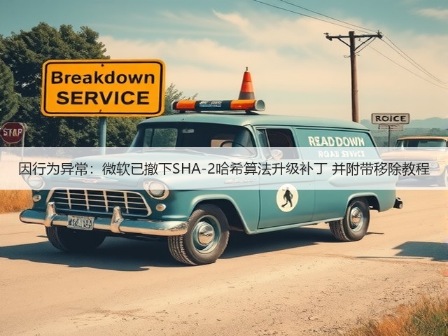 因行为异常：微软已撤下SHA-2哈希算法升级补丁 并附带移除教程(图2)