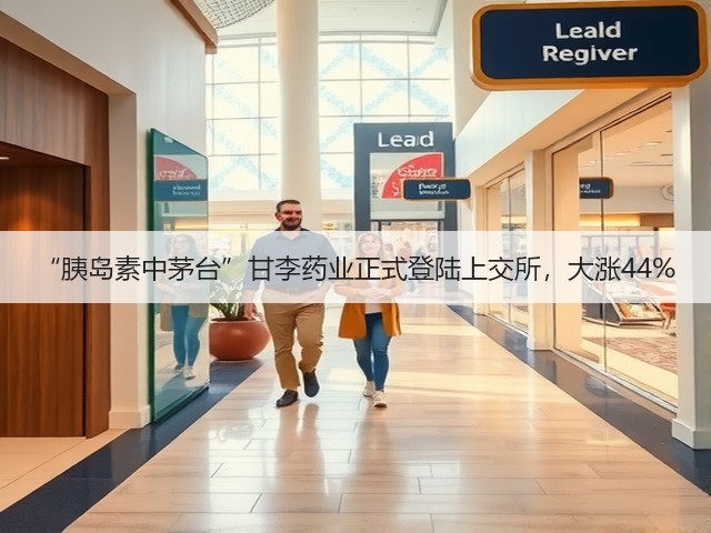 “胰岛素中茅台”甘李药业正式登陆上交所，大涨44%(图2)