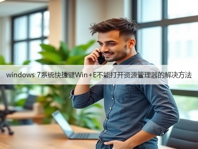 windows 7系统快捷键Win+E不能打开资源管理器的解决方法(图1)