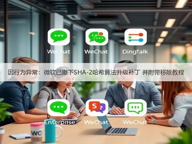 因行为异常：微软已撤下SHA-2哈希算法升级补丁 并附带移除教程(图1)