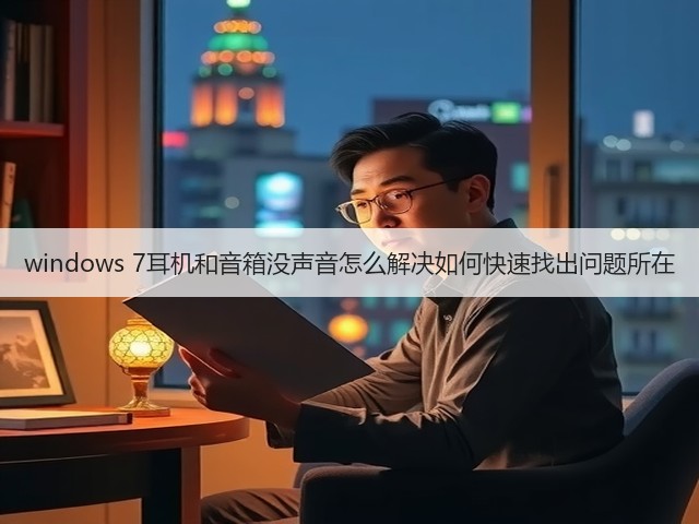 windows 7耳机和音箱没声音怎么解决如何快速找出问题所在(图3)