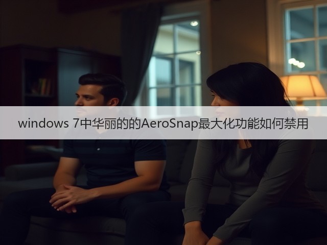 windows 7中华丽的的AeroSnap最大化功能如何禁用(图2)