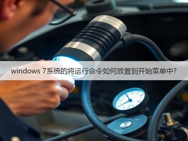 windows 7系统的将运行命令如何放置到开始菜单中?(图1)