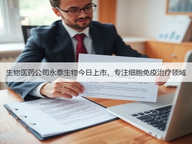生物医药公司永泰生物今日上市，专注细胞免疫治疗领域(图1)