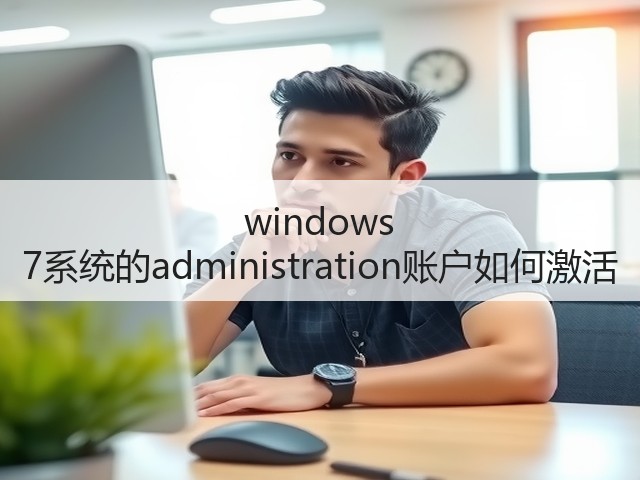 windows 7系统的administration账户如何激活(图2)