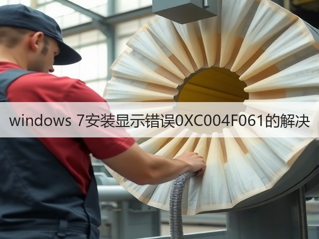 windows 7安装显示错误0XC004F061的解决(图1) windows 7安装显示错误0XC004F061的解决(图1)