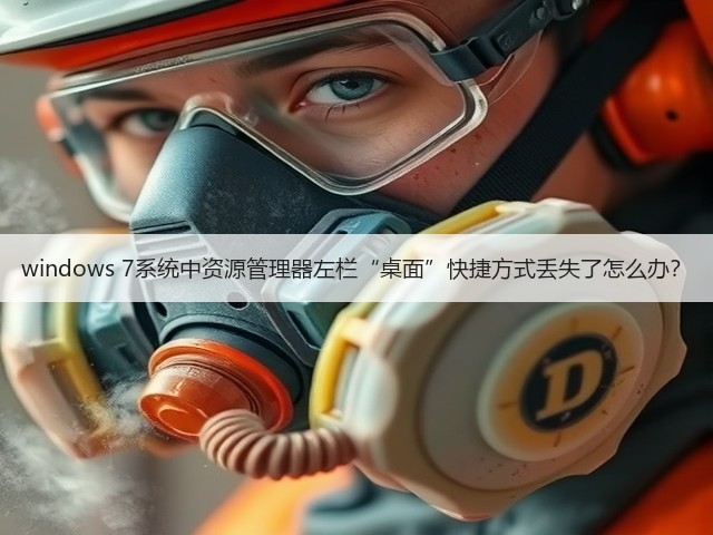 windows 7系统中资源管理器左栏“桌面”快捷方式丢失了怎么办？(图2)