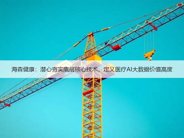 海森健康：潜心夯实底层核心技术，定义医疗AI大数据价值高度(图1)