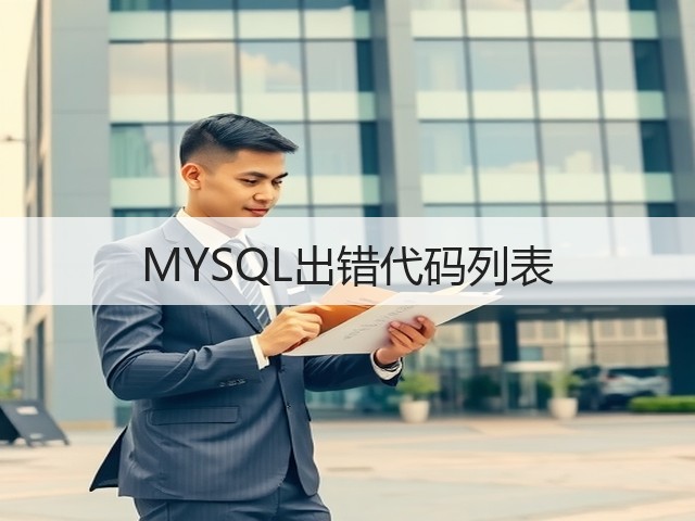 MYSQL出错代码列表(图1)