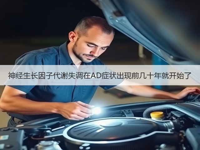 神经生长因子代谢失调在AD症状出现前几十年就开始了(图2)