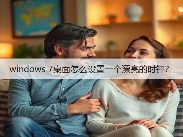windows 7桌面怎么设置一个漂亮的时钟？(图2)
