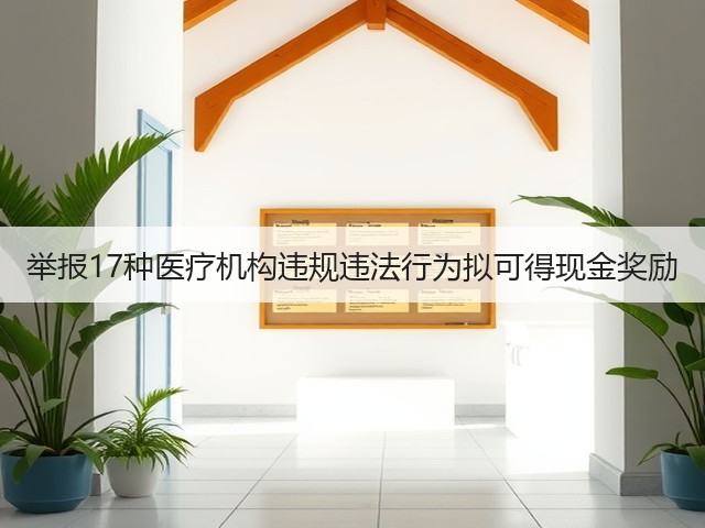 举报17种医疗机构违规违法行为拟可得现金奖励(图1)