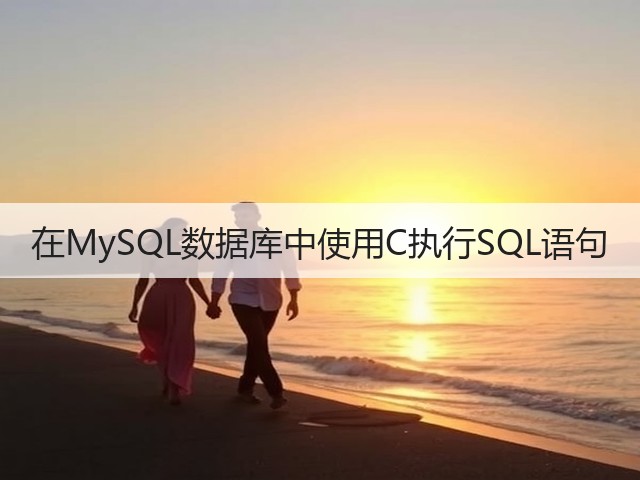 在MySQL数据库中使用C执行SQL语句(图3)