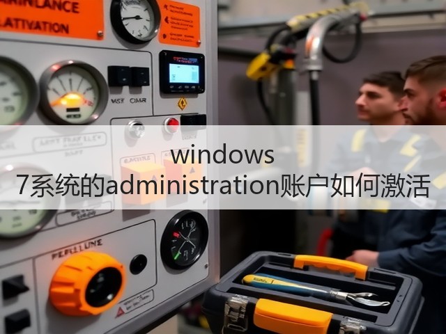 windows 7系统的administration账户如何激活(图3)