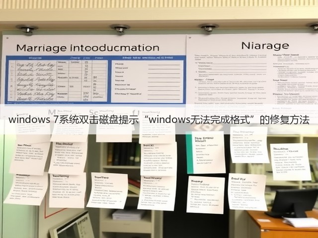 windows 7系统双击磁盘提示“windows无法完成格式”的修复方法(图1)