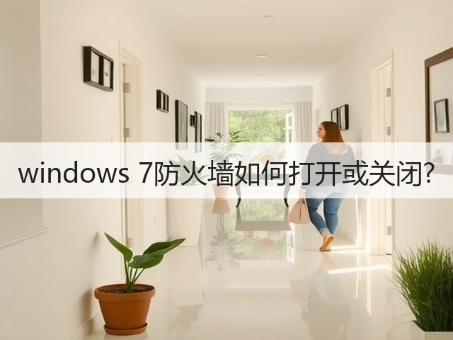 windows 7防火墙如何打开或关闭?(图1)