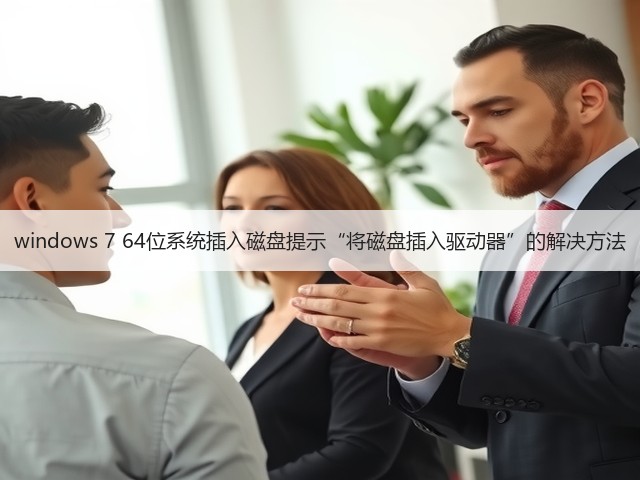 windows 7 64位系统插入磁盘提示“将磁盘插入驱动器”的解决方法(图1)