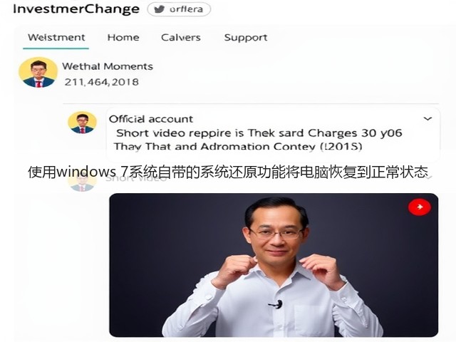 使用windows 7系统自带的系统还原功能将电脑恢复到正常状态(图1)