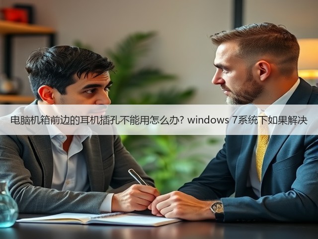 电脑机箱前边的耳机插孔不能用怎么办? windows 7系统下如果解决(图1)