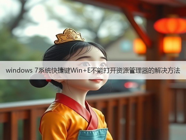 windows 7系统快捷键Win+E不能打开资源管理器的解决方法(图3)