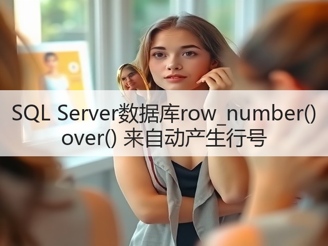 SQL Server数据库row_number() over() 来自动产生行号(图2) SQL Server数据库row_number() over() 来自动产生行号(图2)