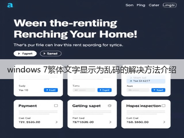 windows 7繁体文字显示为乱码的解决方法介绍(图2)