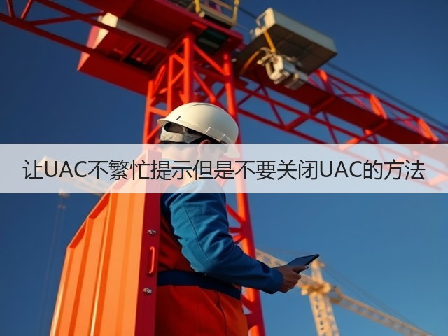 让UAC不繁忙提示但是不要关闭UAC的方法(图3) 让UAC不繁忙提示但是不要关闭UAC的方法(图3)