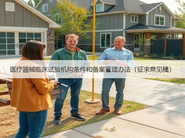医疗器械临床试验机构条件和备案管理办法(征求意见稿)(图1) 医疗器械临床试验机构条件和备案管理办法(征求意见稿)(图1)