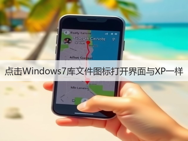 点击Windows7库文件图标打开界面与XP一样(图1) 点击Windows7库文件图标打开界面与XP一样(图1)