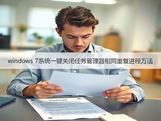 windows 7系统一键关闭任务管理器相同重复进程方法(图1) windows 7系统一键关闭任务管理器相同重复进程方法(图1)