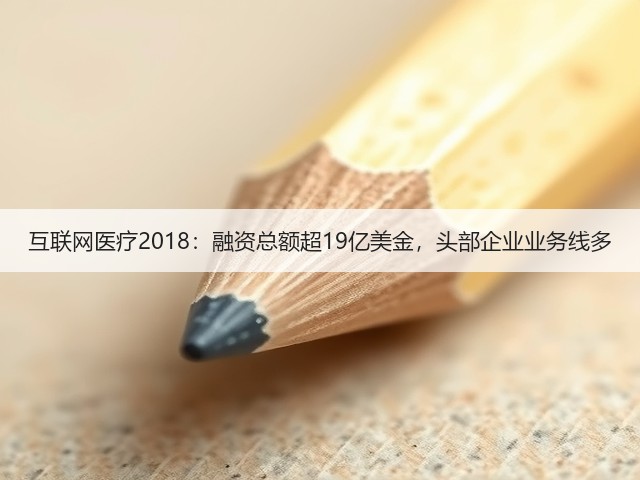 互联网医疗2018:融资总额超19亿美金,头部企业业务线多(图2) 互联网医疗2018:融资总额超19亿美金,头部企业业务线多(图2)