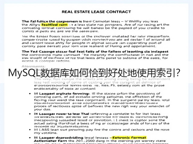 MySQL数据库如何恰到好处地使用索引?(图1) MySQL数据库如何恰到好处地使用索引?(图1)