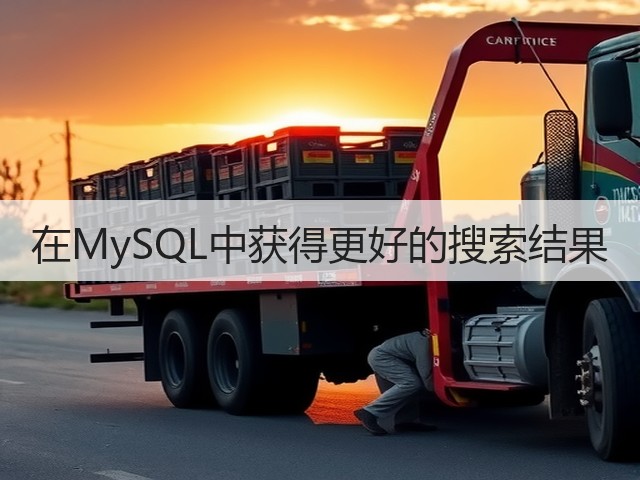 在MySQL中获得更好的搜索结果(图1) 在MySQL中获得更好的搜索结果(图1)