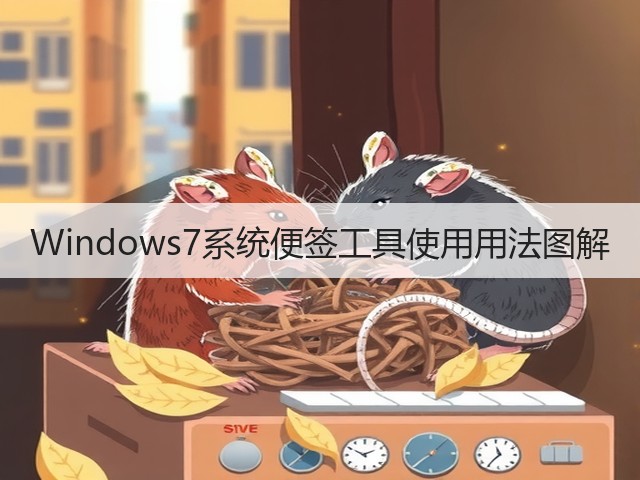 Windows7系统便签工具使用用法图解(图3) Windows7系统便签工具使用用法图解(图3)