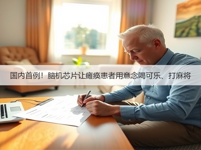 国内首例！脑机芯片让瘫痪患者用意念喝可乐、打麻将(图2)
