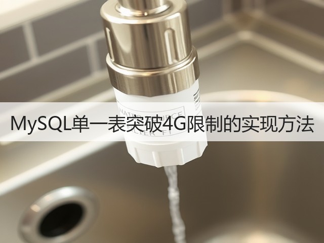 MySQL单一表突破4G限制的实现方法(图3) MySQL单一表突破4G限制的实现方法(图3)