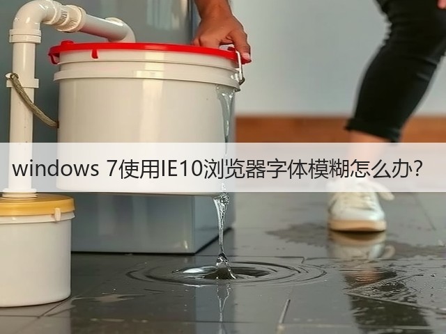 windows 7使用IE10浏览器字体模糊怎么办？(图2)