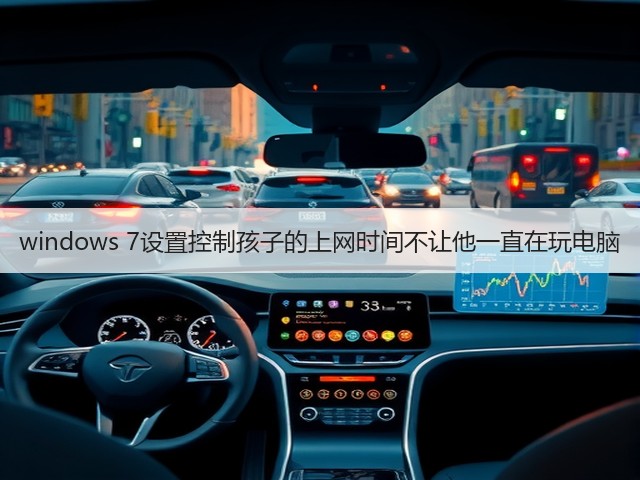 windows 7设置控制孩子的上网时间不让他一直在玩电脑(图1)