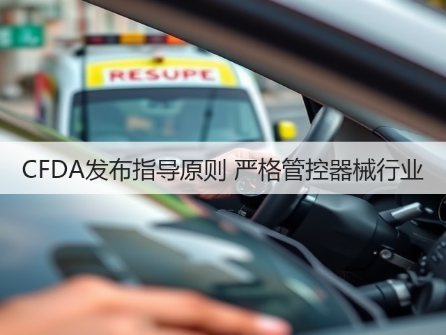 CFDA发布指导原则 严格管控器械行业(图1) CFDA发布指导原则 严格管控器械行业(图1)