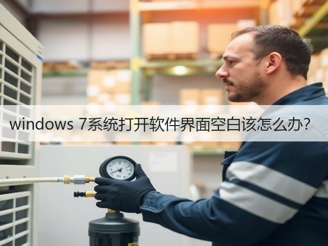 windows 7系统打开软件界面空白该怎么办？(图3)
