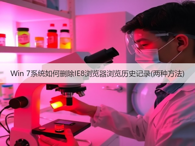Win 7系统如何删除IE8浏览器浏览历史记录(两种方法)(图3)