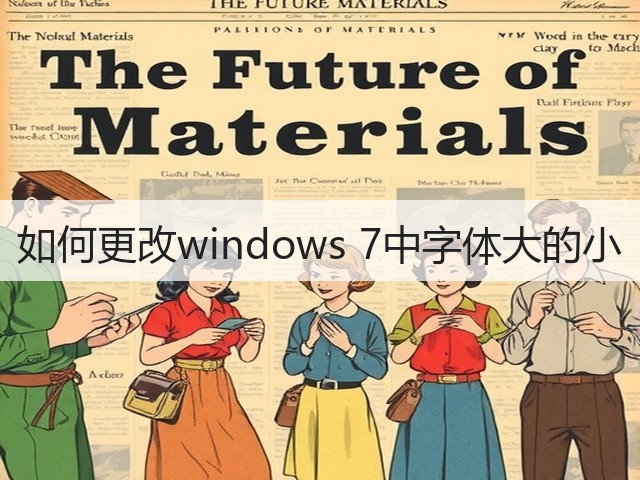 如何更改windows 7中字体大的小(图3) 如何更改windows 7中字体大的小(图3)