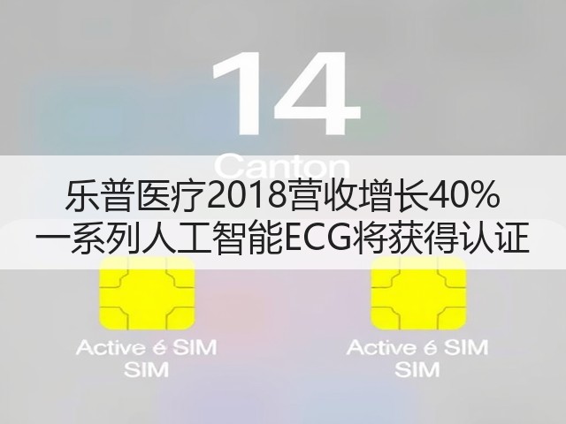 乐普医疗2018营收增长40% 一系列人工智能ECG将获得认证(图1) 乐普医疗2018营收增长40% 一系列人工智能ECG将获得认证(图1)