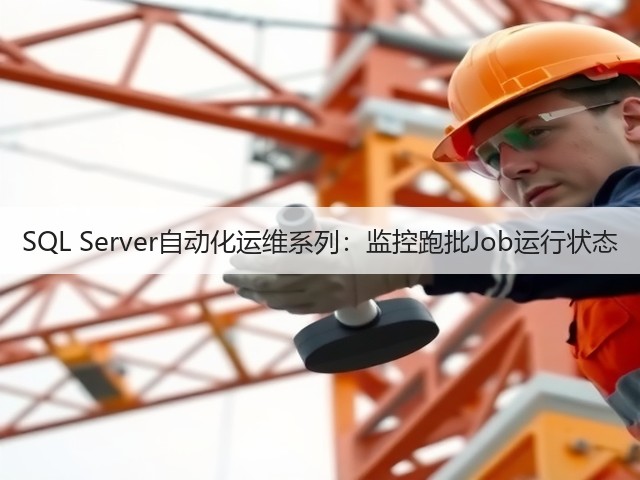 SQL Server自动化运维系列:监控跑批Job运行状态(图1) SQL Server自动化运维系列:监控跑批Job运行状态(图1)