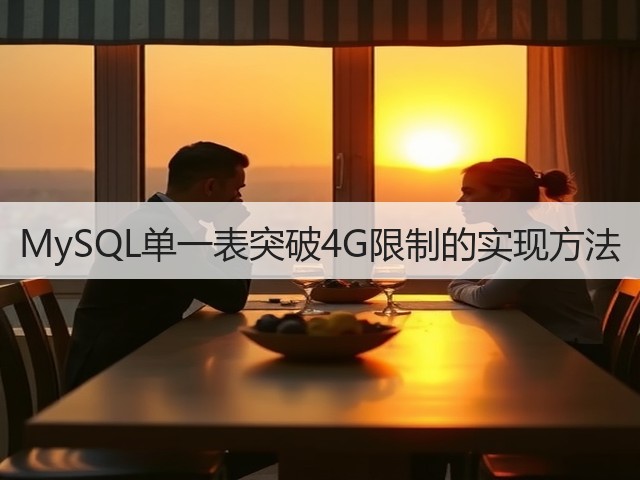MySQL单一表突破4G限制的实现方法(图1) MySQL单一表突破4G限制的实现方法(图1)