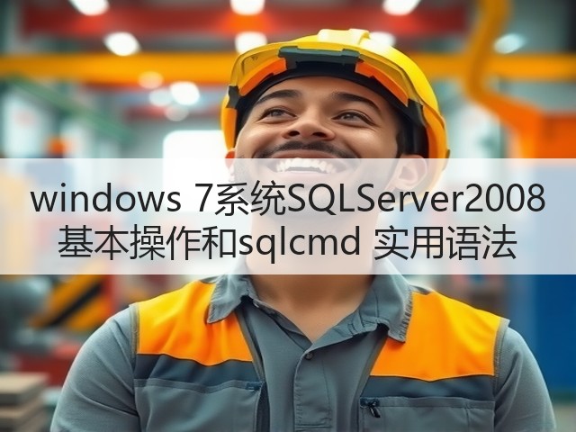 windows 7系统SQLServer2008 基本操作和sqlcmd 实用语法(图3)