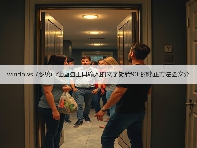 windows 7系统中让画图工具输入的文字旋转90°的修正方法图文介(图2)