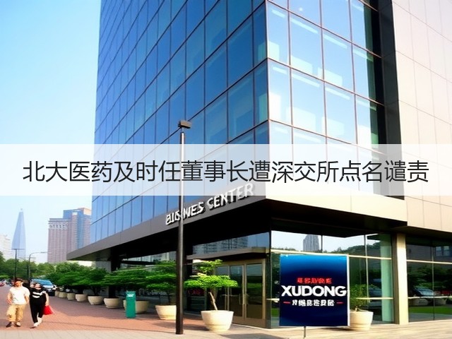 北大医药及时任董事长遭深交所点名谴责(图3)