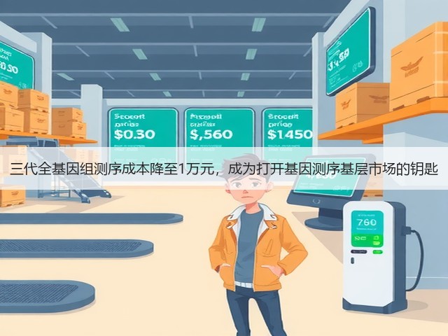 三代全基因组测序成本降至1万元,成为打开基因测序基层市场的钥匙(图1) 三代全基因组测序成本降至1万元,成为打开基因测序基层市场的钥匙(图1)